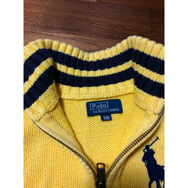 POLO RALPH LAUREN(ポロラルフローレン)のラルフローレン⭐︎ハーフジップニット キッズ100 黄色 キッズ/ベビー/マタニティのキッズ服男の子用(90cm~)(ニット)の商品写真