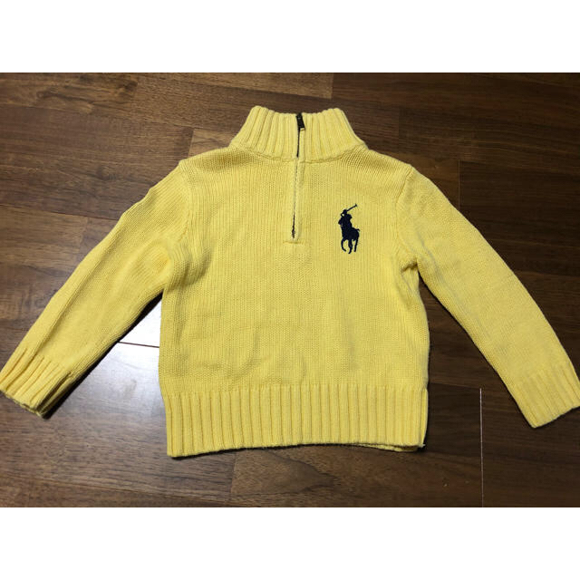 POLO RALPH LAUREN(ポロラルフローレン)のラルフローレン⭐︎ハーフジップニット キッズ100 黄色 キッズ/ベビー/マタニティのキッズ服男の子用(90cm~)(ニット)の商品写真