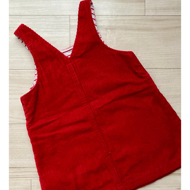 NEXT(ネクスト)のジャンパースカート　赤 キッズ/ベビー/マタニティのベビー服(~85cm)(ワンピース)の商品写真