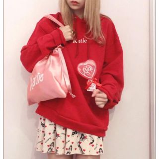 ケイティー(Katie)のKatie new school big hood red(パーカー)