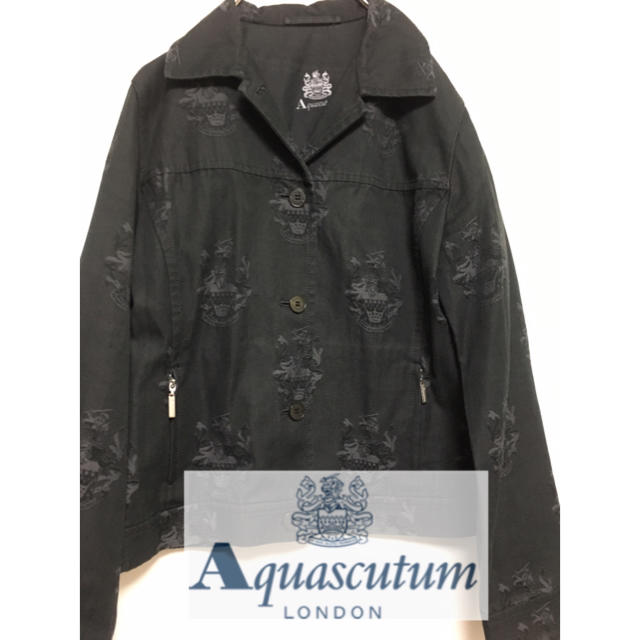 アクアスキュータム Aquascutum ブルゾン　ブランドマーク総柄