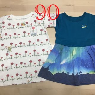 グラニフ(Design Tshirts Store graniph)のgraniph 星の王子様＋1枚　90ワンピース(ワンピース)