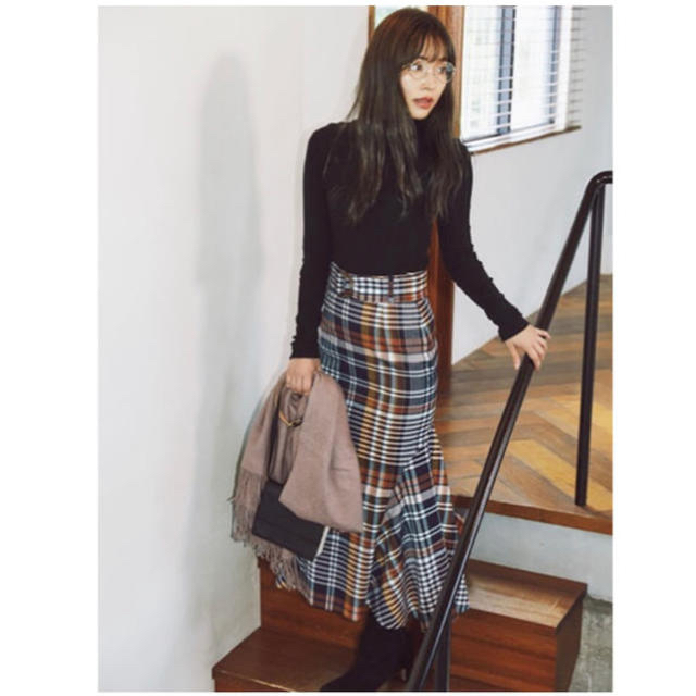 snidel????チェックマーメイドスカート | suellencolombo.com.br