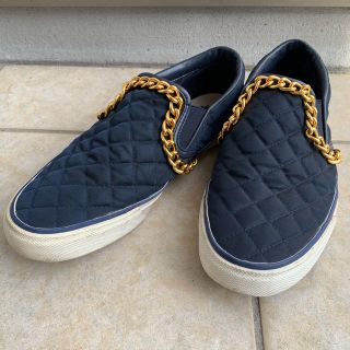 ミュベールワーク(MUVEIL WORK)の【美品】MUVEIL × Keds キルティングスリッポン チェーン付き(スリッポン/モカシン)