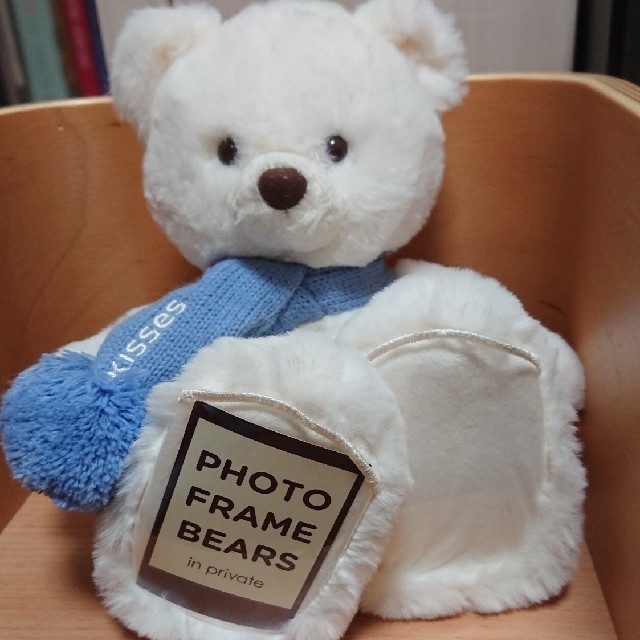 白いクマさん✨写真が入るぬいぐるみ エンタメ/ホビーのおもちゃ/ぬいぐるみ(ぬいぐるみ)の商品写真