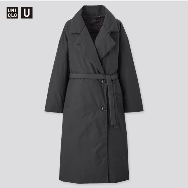 UNIQLO(ユニクロ)の完売品^_^ ユニクロU パデットコート ダークグレー Lサイズ レディースのジャケット/アウター(ロングコート)の商品写真