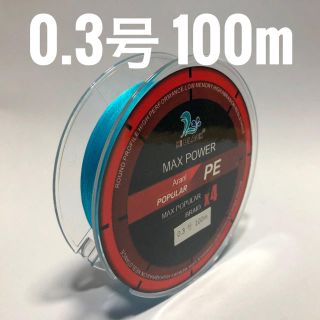 PEライン 0.3号 100m ブルー(釣り糸/ライン)