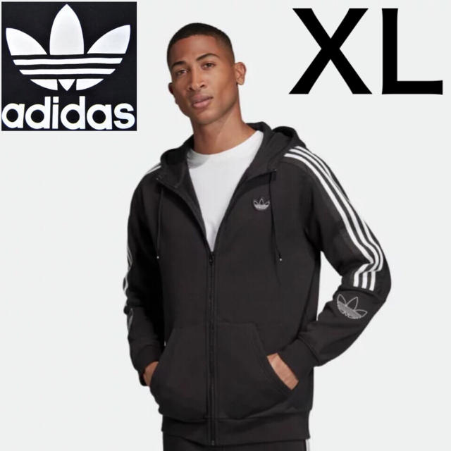 adidas originals パーカー 黒 XL