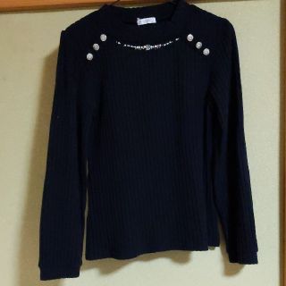 アクシーズファム(axes femme)の新品　タグつき　axes femme　アクシーズ　ビジュー　ニット　ボタン　黒　(ニット/セーター)