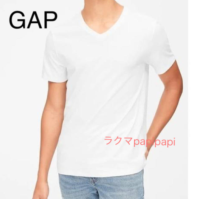GAP(ギャップ)の新品未使用 GAP XL 定価3900円 メンズ コットン VネックTシャツ メンズのトップス(Tシャツ/カットソー(半袖/袖なし))の商品写真