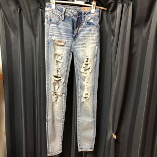 アメリカンイーグル(American Eagle)のダメージデニム　スキニー(デニム/ジーンズ)