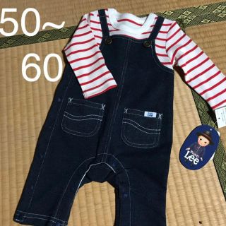 バディーリー(Buddy Lee)の値下げ‼️新品　Lee  つなぎ風　ロンパース 50  60　女の子　男の子(ロンパース)