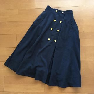 ウィルセレクション(WILLSELECTION)のWILL SELECTION フレアスカート ネイビー 紺(ロングスカート)