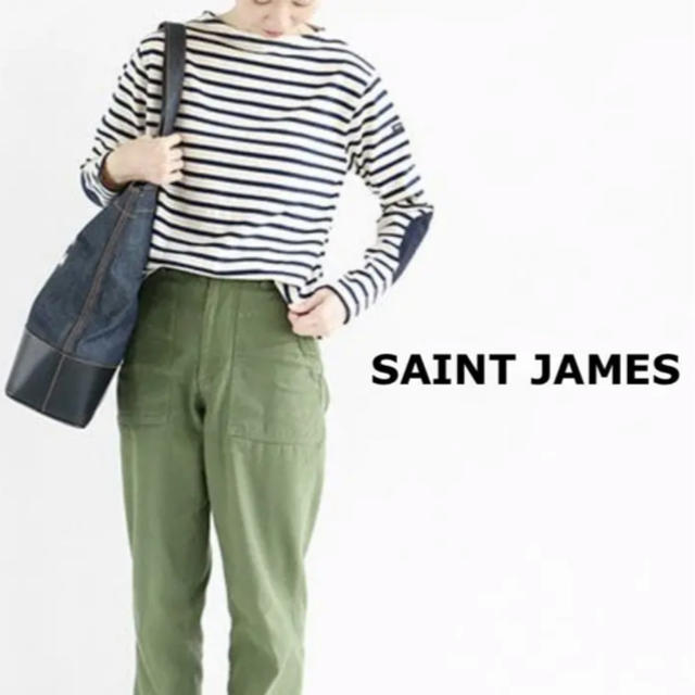 SAINT JAMES(セントジェームス)のSAINT JAMES（セントジェームス）／ボーダー　エルボーパッチ レディースのトップス(カットソー(長袖/七分))の商品写真