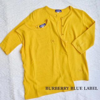 バーバリーブルーレーベル(BURBERRY BLUE LABEL)のBURBERRY BLUE LABEL ニットアンサンブル／３８／イエロー(アンサンブル)