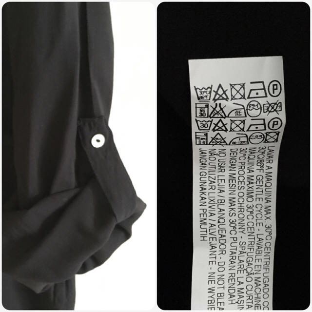ZARA(ザラ)のZARA ブラックとろみシャツ レディースのトップス(シャツ/ブラウス(長袖/七分))の商品写真