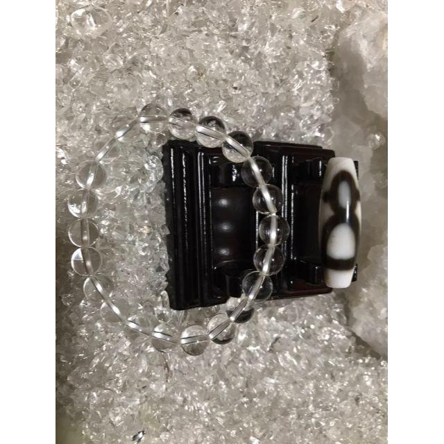 白 財神天珠 8㎜水晶玉 天珠ブレスレット 特注 ハンドメイド | bca.edu.gr