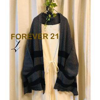 フォーエバートゥエンティーワン(FOREVER 21)のSALE【未使用】FOREVER 21  綿ニットカーディガン L 大きいサイズ(カーディガン)