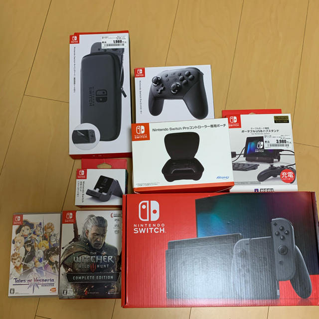 任天堂ニンテンドースイッチ　フルセット　ソフト2本　周辺機