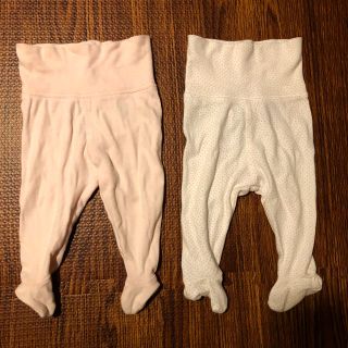 エイチアンドエム(H&M)のH&M オーガニックコットンタイツ2枚セット 新生児サイズ(肌着/下着)