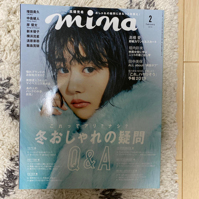 主婦と生活社(シュフトセイカツシャ)のmina (ミーナ) 2019年 02月号 エンタメ/ホビーの雑誌(ファッション)の商品写真