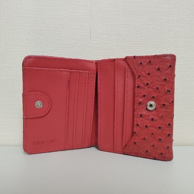 VALENTINO(ヴァレンティノ)のVALENTINO CHRISTY オーストリッチ型押し 二つ折り財布 メンズのファッション小物(折り財布)の商品写真
