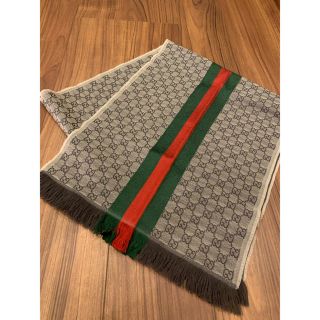 グッチ(Gucci)のGUCCI  GG柄 ウール シルク混 マフラー(マフラー/ショール)