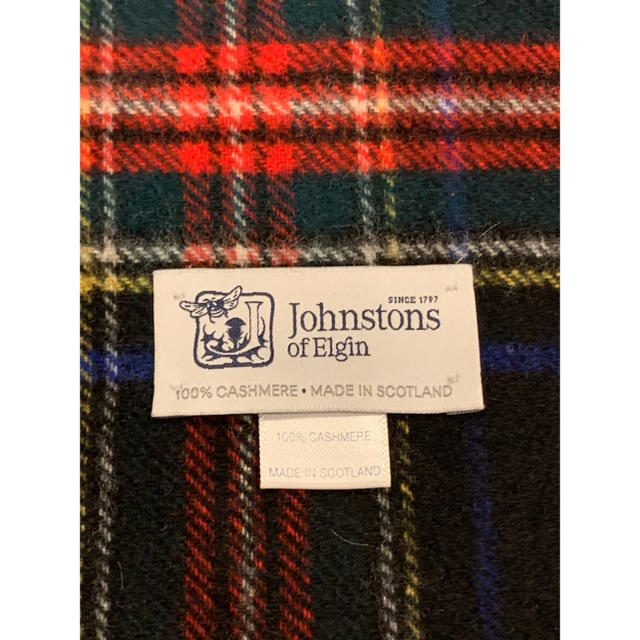 Johnstons(ジョンストンズ)のJohnstons ジョンストンズ マフラー カシミア ブラックスチュワート メンズのファッション小物(マフラー)の商品写真