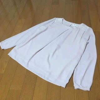 パーソンズ(PERSON'S)の美品　アンカーウーマン　person's  レース　ブラウス  7号　青山(シャツ/ブラウス(長袖/七分))