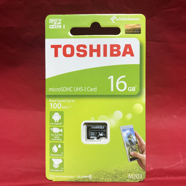 東芝(トウシバ)のTOSHIBA 東芝 micro SDHCカード 16gb  スマホ/家電/カメラのスマートフォン/携帯電話(その他)の商品写真