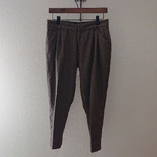 ドゥーズィエムクラス(DEUXIEME CLASSE)の未使用ドゥーズィエムクラス ウールテーパードパンツ 乗馬パンツ カシミア混 (クロップドパンツ)