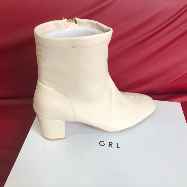 GRL(グレイル)のストレッチ太ヒールショートブーツ[zr653] レディースの靴/シューズ(ブーツ)の商品写真