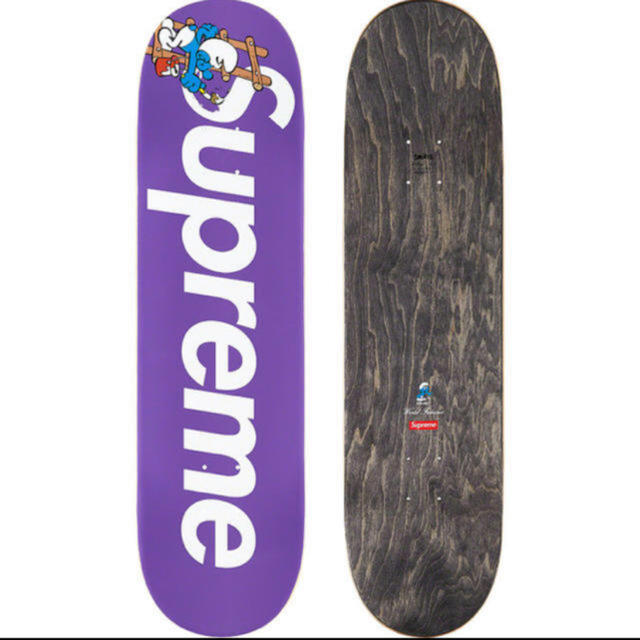 Supreme(シュプリーム)のSupreme smurfs skateboard デッキ　パープル スポーツ/アウトドアのスポーツ/アウトドア その他(スケートボード)の商品写真