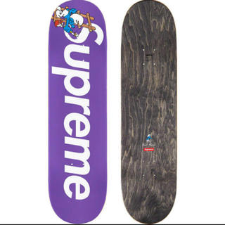 シュプリーム(Supreme)のSupreme smurfs skateboard デッキ　パープル(スケートボード)