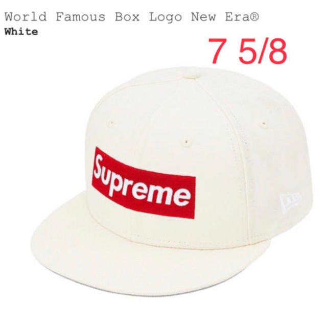 Whiteサイズ【7 5/8】Supreme Box Logo New Era 60.6cm