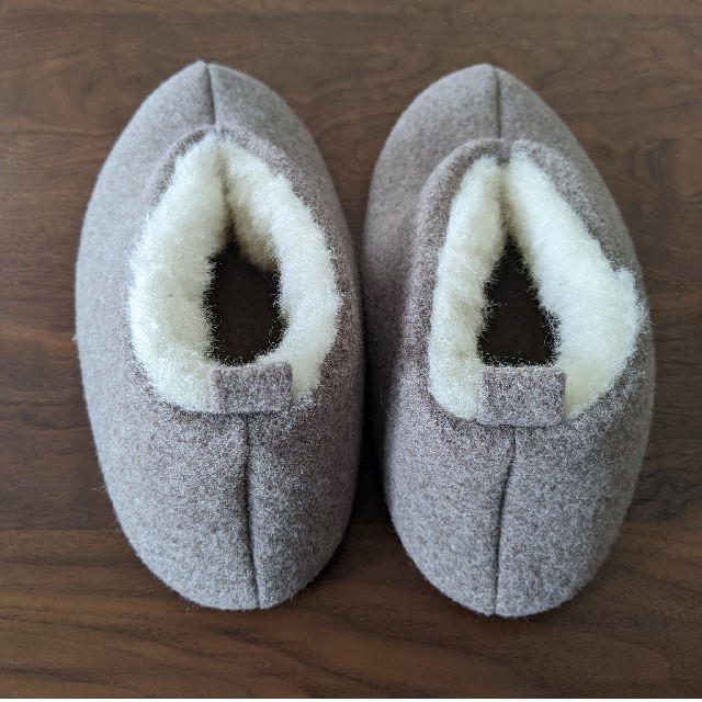 MUJI (無印良品) 無印良品 ウールボアルームブーツ ブラウン M 23.5~25cm用の通販 by ずず 無印良品ボアルームブーツルームソックス