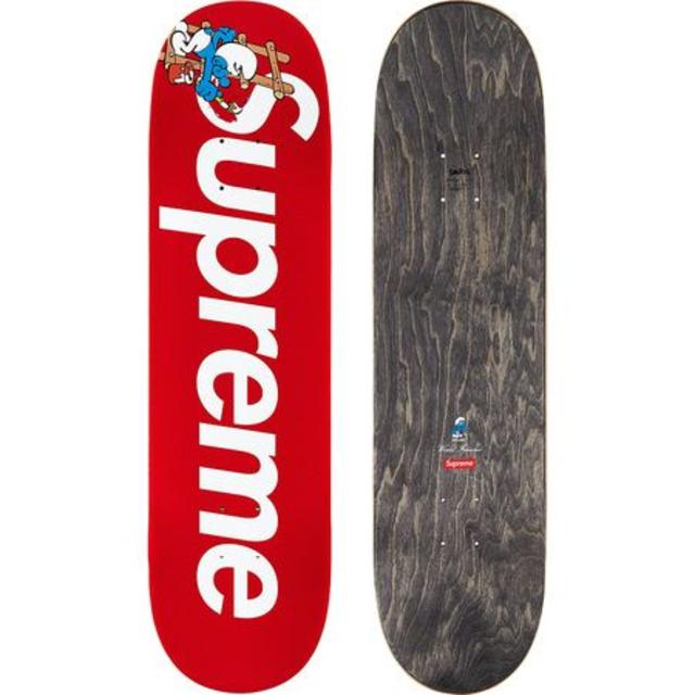 supreme smurfs skateboard