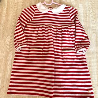 プチバトー(PETIT BATEAU)のもうすぐ処分　プチバトー　81cm ワンピース　マリニエール(ワンピース)