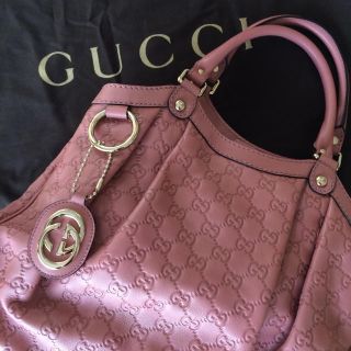 グッチ(Gucci)のGUCCI♡スーキー♡シマレザーバッグ(トートバッグ)