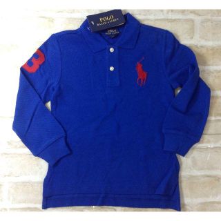 ポロラルフローレン(POLO RALPH LAUREN)の【新品】ラルフローレン　長袖ポロシャツ　青　110　★02YE1005547(Tシャツ/カットソー)