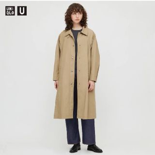 ユニクロ(UNIQLO)の◆13日まで◆UNIQLO U◆ライトロングコート L◆オリーブ◆(ロングコート)