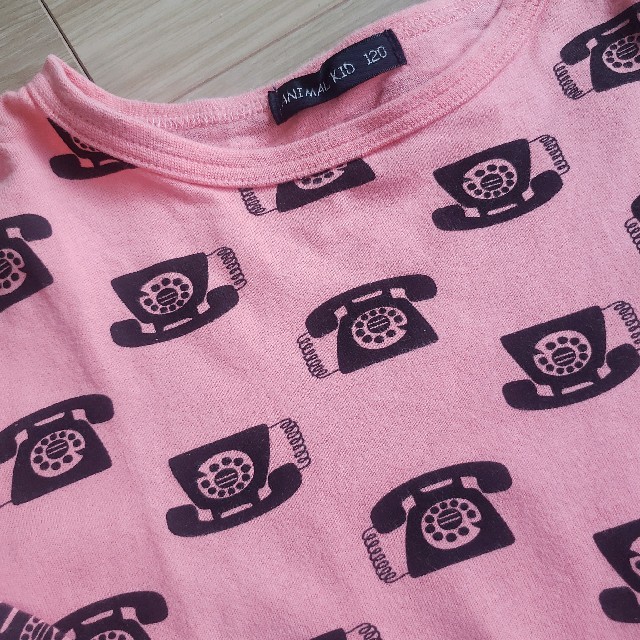 黒電話　長袖Tシャツ　120 キッズ/ベビー/マタニティのキッズ服男の子用(90cm~)(Tシャツ/カットソー)の商品写真