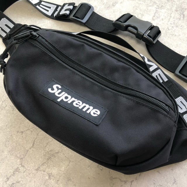 Supreme(シュプリーム)のsupreme waist bag 2018ss black メンズのバッグ(ウエストポーチ)の商品写真