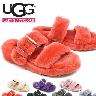 アグ(UGG)のUGG ファーサンダル　新品未使用(サンダル)