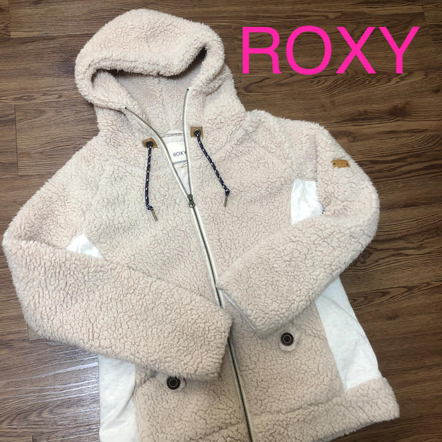 新品 ロキシー ROXY 指穴付　フィンガーホール　内ボア ジップアップパーカー