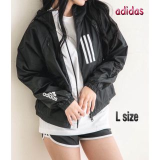 アディダス(adidas)のadidas レディース　ナイロンジャケット　黒　L  新品(ナイロンジャケット)