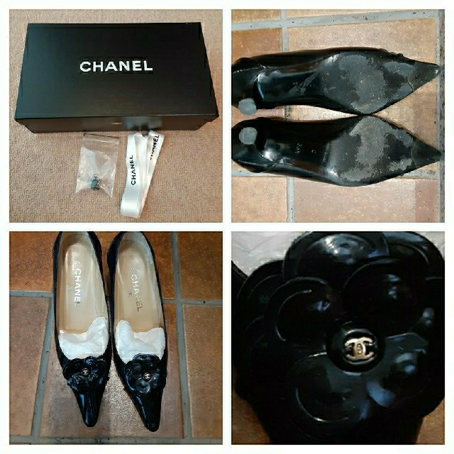 CHANEL(シャネル)のシャネル　カメリア　パンプス レディースの靴/シューズ(ハイヒール/パンプス)の商品写真