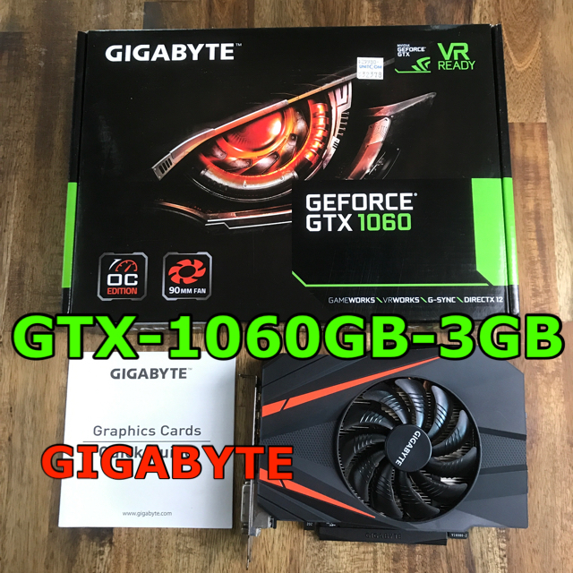 【動作品】GIGABYTE GTX1060-Mini-ITX-OC-3GPC/タブレット