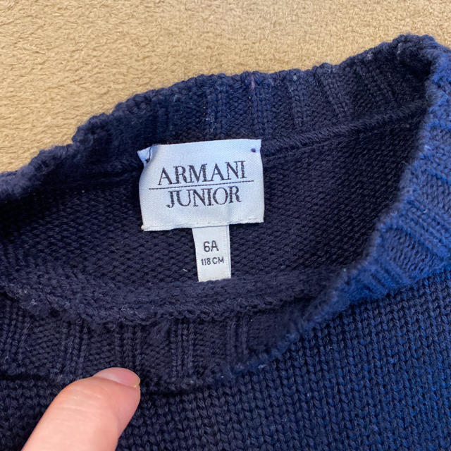 ARMANI JUNIOR(アルマーニ ジュニア)のアルマーニジュニア  セーター 6A  ARMANI JUNIOR キッズ/ベビー/マタニティのキッズ服男の子用(90cm~)(Tシャツ/カットソー)の商品写真