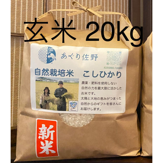 特別栽培米 福岡県産米『夢つくし』 20kg 【玄米専用】令和2年産 新米 ...